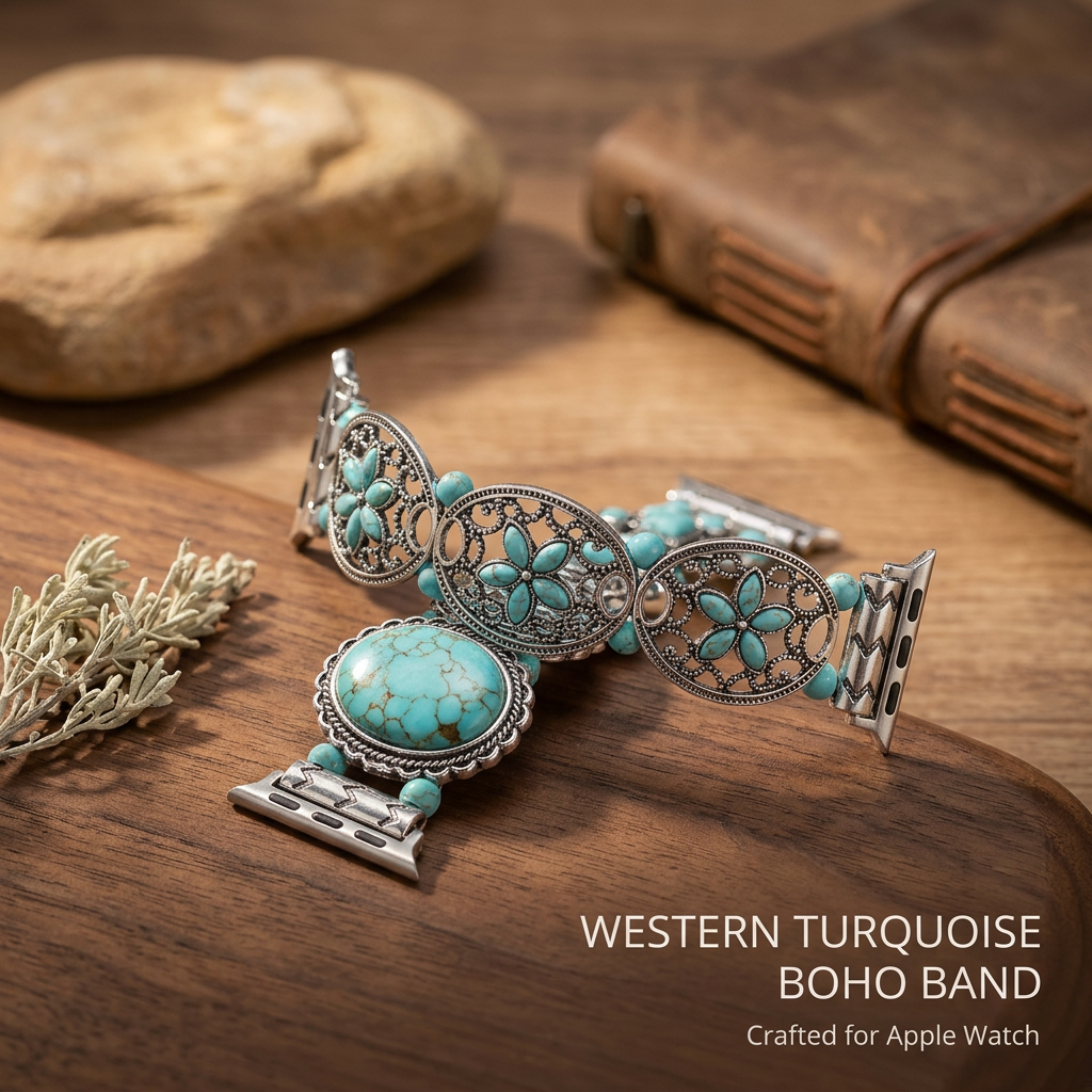 Turquoise Style Beaded Jewelry Bracelet for Apple Watch