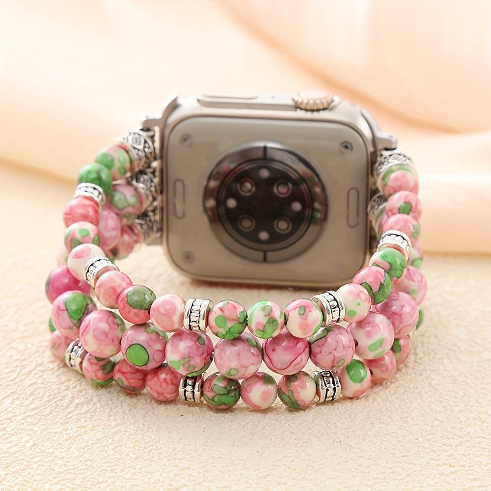 Bohemian Style Simulated Jade Beaded Band for Apple Watch