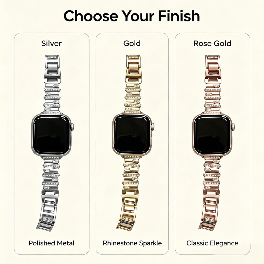 Lustre Link Style Metal Fashion Jewelry Band for Apple Watch