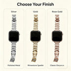 Lustre Link Style Metal Fashion Jewelry Band for Apple Watch