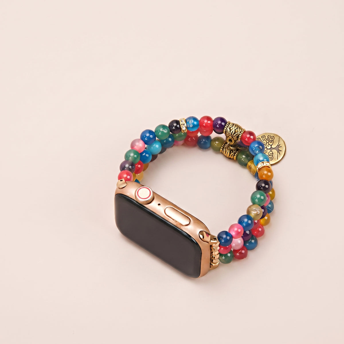 Boho Natural Stone Beaded Bracelet Band for Apple Watch