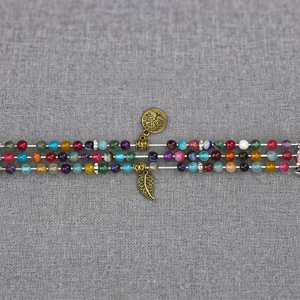 Boho Natural Stone Beaded Bracelet Band for Apple Watch