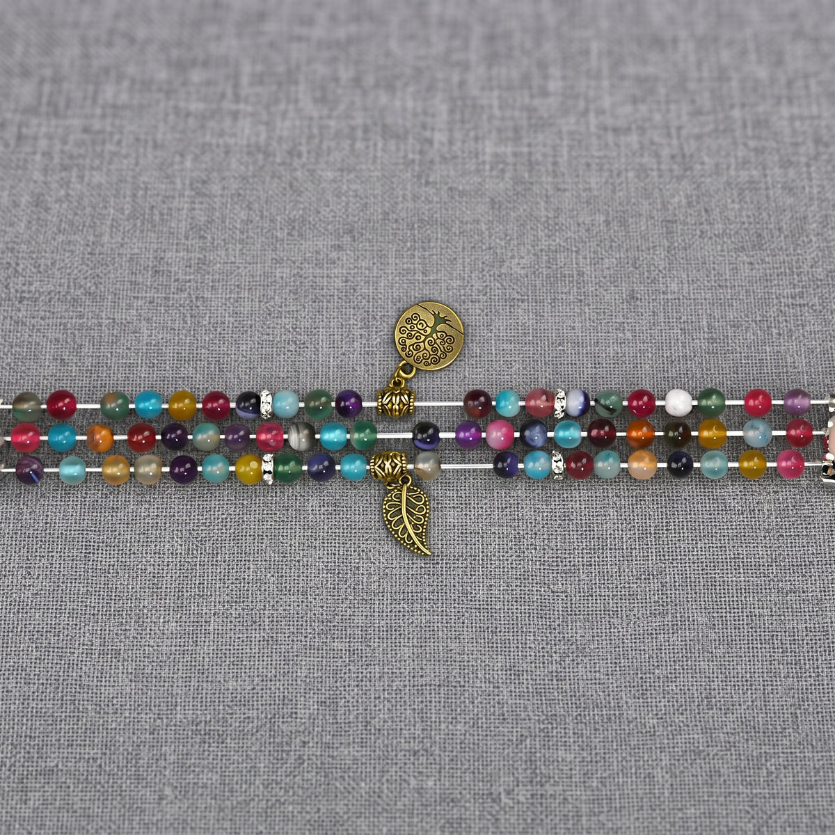 Boho Natural Stone Beaded Bracelet Band for Apple Watch