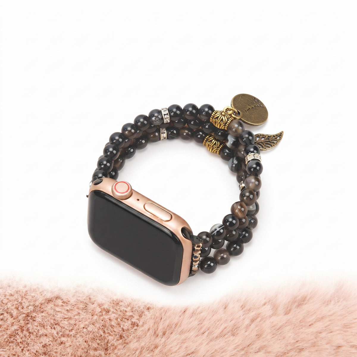 Boho Natural Stone Beaded Bracelet Band for Apple Watch