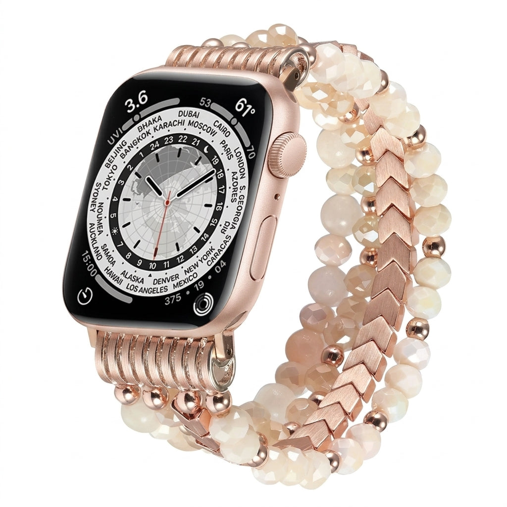 Elegant crystal bracelet strap for Apple Watch with sparkling beads