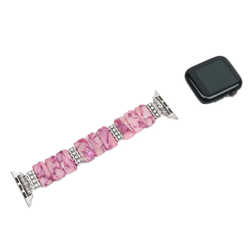 Rose Aura Pink Beaded Jewelry Bracelet for Apple Watch