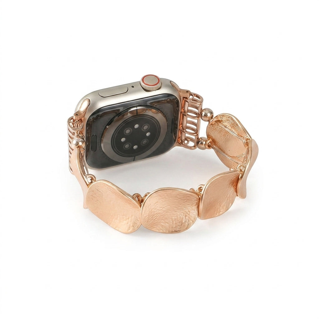 Luna Disc Design Luxury Metal Link Band for Apple Watch