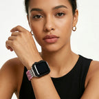 Rose Aura Pink Beaded Jewelry Bracelet for Apple Watch