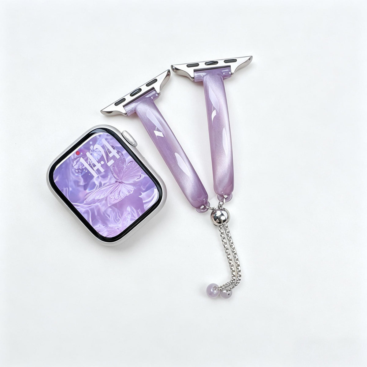 Cat eye jade bracelet watch band available in green purple blue and black colors