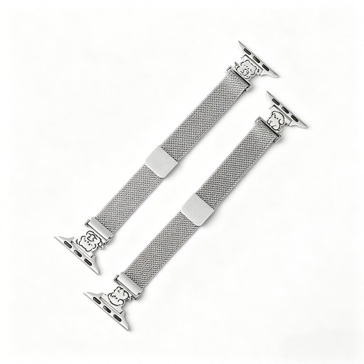 Cartoon dog stainless steel Milanese loop band compatible with Apple Watch