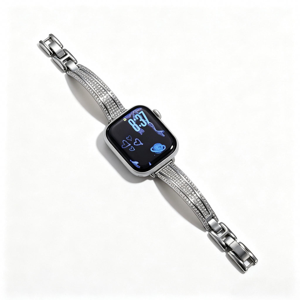 Crystal Rhinestone Diamond-Look Jewelry Band for Apple Watch