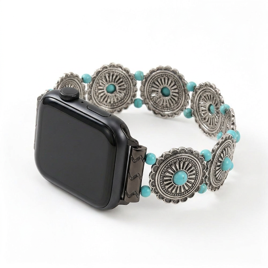 Turquoise Style Beaded Jewelry Bracelet for Apple Watch