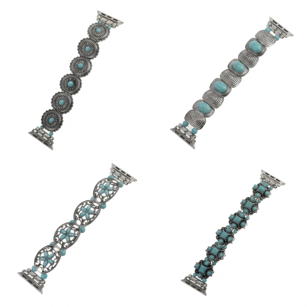 Turquoise Style Beaded Jewelry Bracelet for Apple Watch