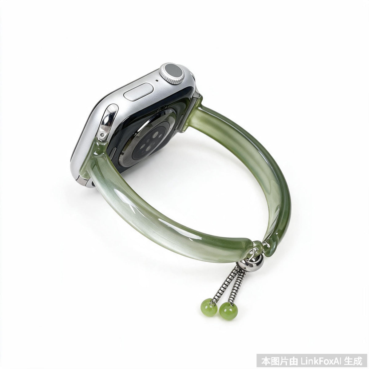 Cat Eye Stone Beaded Elastic Bracelet Band for Apple Watch