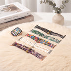 Boho Natural Stone Bracelet Apple Watch band styled as a jewelry accessory