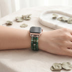 Boho Natural Stone Bracelet Apple Watch band worn on the wrist