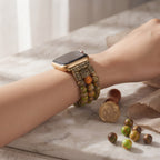 Pearl & Turquoise Jewelry Apple Watch band worn on the wrist