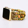 Pearl & Turquoise Jewelry Apple Watch band on a clean white background