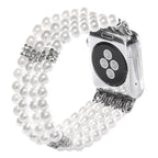 Close-up detail of Stainless Steel Link Jewelry Apple Watch band